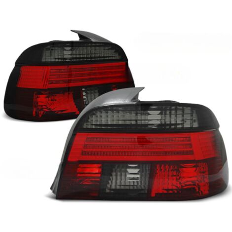 Paire de feux arriere BMW serie 5 E39 Berline de 1995 a 2000 rouge fume-27335766