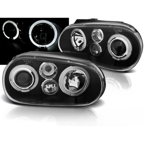 Paire de feux phares VW Golf 4 de 09/1997 a 09/2003 angel eyes noir-27361923