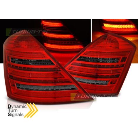 Paire de feux arriere Mercedes W221 Classe S 05-09 LED rouge Fume (1/4)
