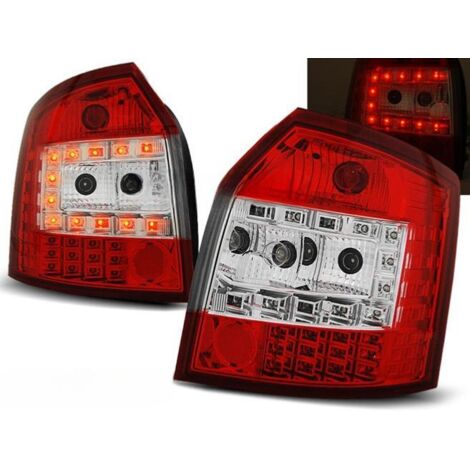Paire de feux arriere Audi A4 B6 de 10/2000 a 10/2004 LED rouge et blanc (1/2)