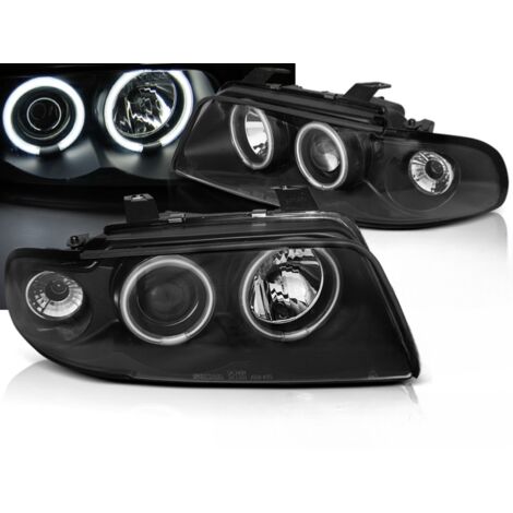 Paire de feux phares Audi A4 B5 de 1994 a 1998 angel eyes CCFL noir-27360995 (1/4)