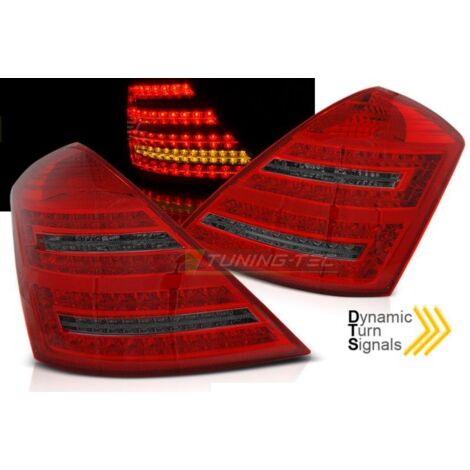 Paire de feux arriere Mercedes W221 Classe S 05-09 LED rouge fume (1/3)