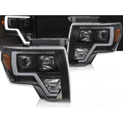 Paire de feux phares Ford F150 MK12 de 2008 a 2014 LTI LED Noir-41387048