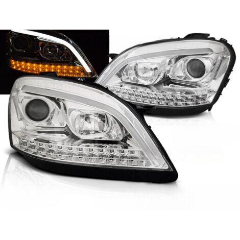 Paire de Phares Mercedes Classe ML W164 05-07 LED LTI chrome Dynamique-30617102 (1/4)