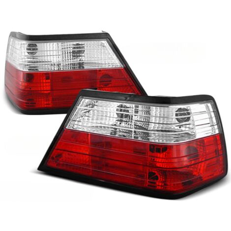 Paire de feux arriere Mercedes classe E W124 de 1985 a 1995 rouge blanc-41049569 (1/2)