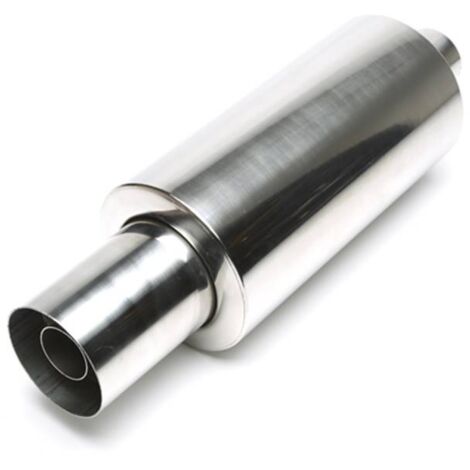 Silencieux arrière sport universel inox 110/45mm rond, avec attenuateur-27480586
