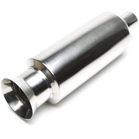 Silencieux arrière sport universel inox 125/100 / 45mm rond, avec attenuateur-27480599