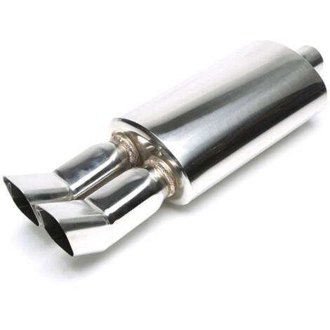 Silencieux arrière sport universel inox TA Technix 2 x 75 x 85mm DTM / biseaute-27480606