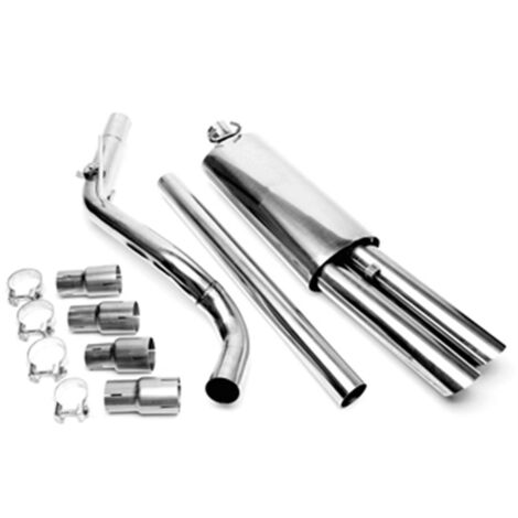 Ligne Echappement CatBack en Inox pour Volkswagen Golf 2 19E de 1983 a 1991-30617075