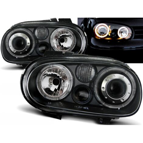 Paire de feux phares VW Golf 4 de 09/1997 a 09/2003 angel eyes noir-27361921