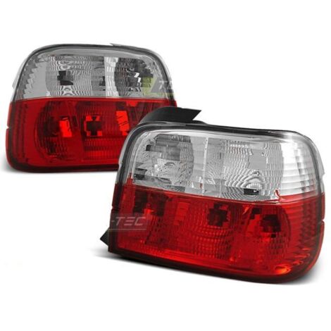 Paire de feux arriere BMW serie 3 E36 90-99 Compact rouge blanc-27335680