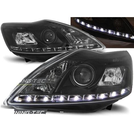 Paire de feux phares Ford Focus 08-10 Daylight led noir-27361356