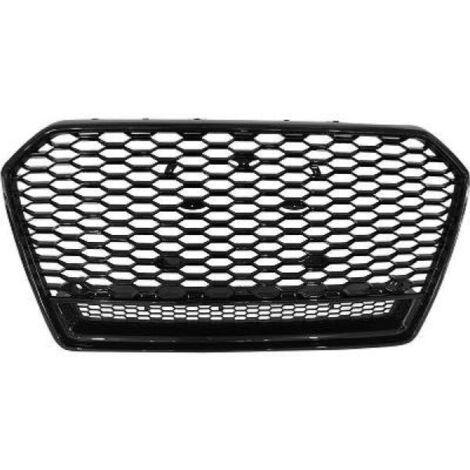 Grille Calandre en ABS Audi A6 C7 2015 a 2018 Look RS Noir PDC-38621799 (1/2)