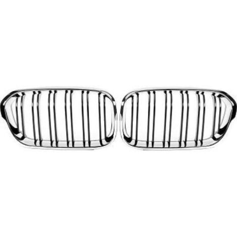 Grille Calandre Avant en ABS BMW Serie 1 2015 a 2018 Chrome/Noir Look M-38644669