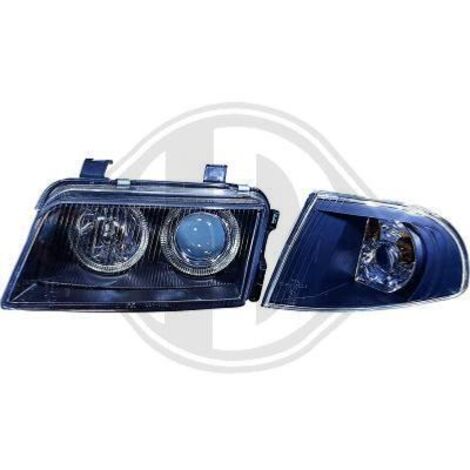 Paire Phares avant Angel Eyes Audi A4 B5 Berline 1994 a 1998 Noir-34013155 (1/2)