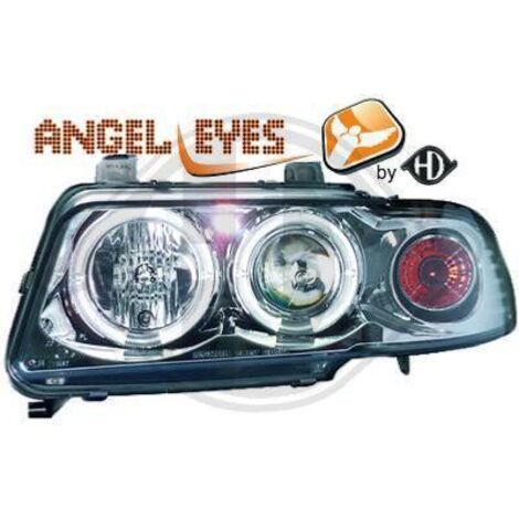 Paire Phares avant Angel Eyes Audi A4 B5 Berline 1994 a 1999 Chrome-34013514 (1/2)
