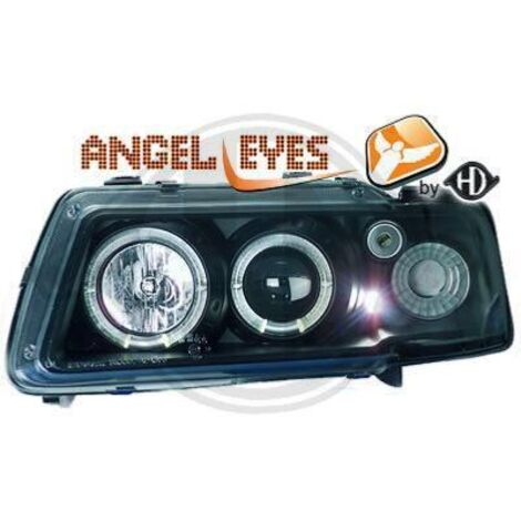 Paire de Phares Angel Eyes Audi A3 8L 1996 a 2000 Noir-33990154 (1/2)
