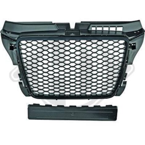 Grille de Calandre ABS Audi A3 8P 2008 a 2012 Noir Matt Singleframe-33999917