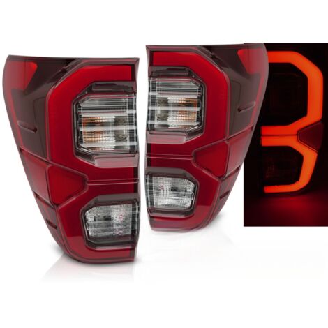 Paire de feux arriere Toyota Hilux de 2016 a 2020 LED BAR Rouge-41475599 (1/3)