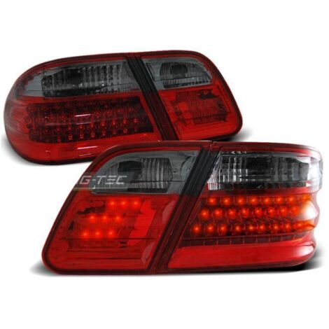 Paire de feux arriere pour Mercedes classe E W210 95-02 LED rouge fume-27336042 (1/2)