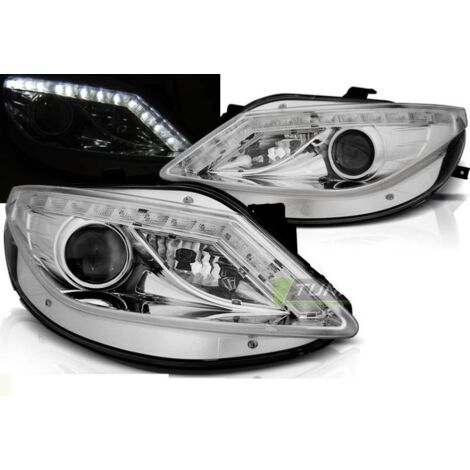 Paire de feux phares Seat Ibiza 6J 08-12 Daylight led chrome-27361778