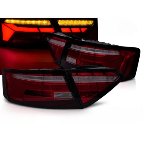 Paire de feux arriere Audi A5 de 2011 a 2016 FULL LED BAR Dyn Rouge Fume-42034620 (1/4)