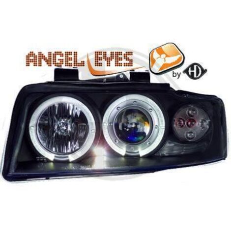 Paire Phares avant Angel Eyes Audi A4 8E 2000 a 2004 Noir-34022978 (1/2)