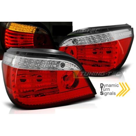 Paire de feux arriere BMW serie 5 E60 Berline 03-07 LED rouge blanc-32059481 (1/3)