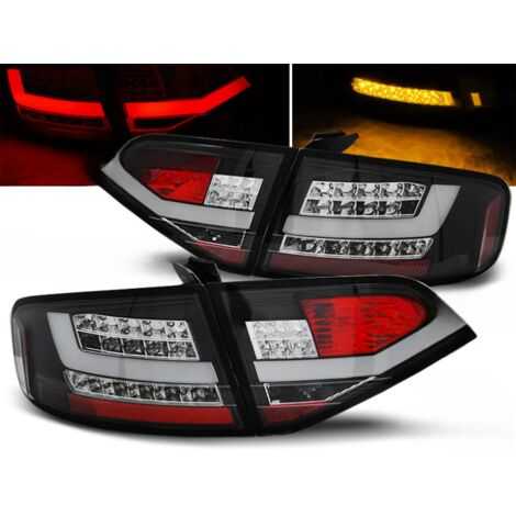 Paire de feux arriere Audi A4 B8 de 2008 a 2011 Berline LED BAR noir-27288770 (1/2)
