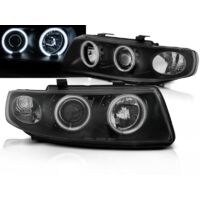 Paire de feux phares Seat Leon / Toledo de 1999 a 2004 angel eyes CCFL noir-27361798