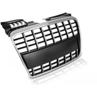Calandre avant pour Audi A4 B7 04-08 Look Sport Chrome et Noir-32069733