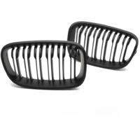 Grille calandre BMW serie 1 F20/F21 de 2011 a 2014 Noir Mat Double Barres-42561750
