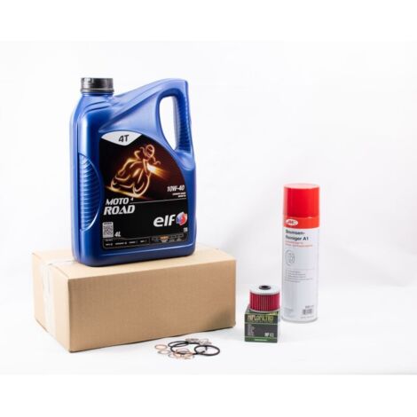 Kit Entretien Vidange Standard pour KAWASAKI Z 125 de 2018 à 2023 - ELF MOTO 4 ROAD 10w40 4L