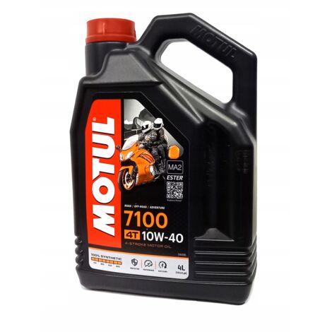 Huile Motul 7100 10w40 4L 4T Ma2 pour moto, quad, cross, scooter 4T