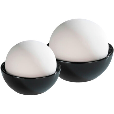 Wenko – Lot de 2 humidificateurs d'air céramique Rondo – 200 ml et 50 ml – Dimensions 12x10 cm et 9x8 cm – Pour radiateurs et huiles aromatiques