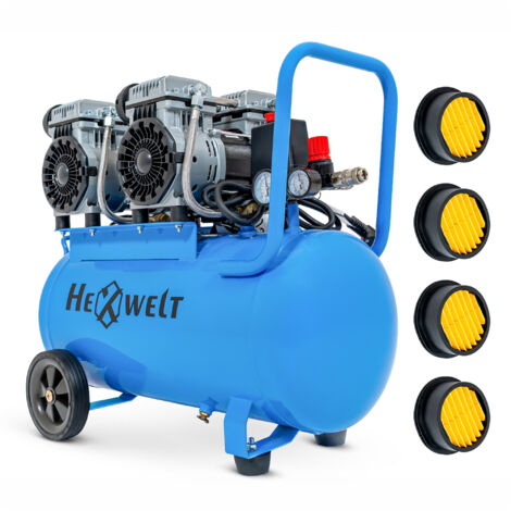 Compresseur sans huile HEXWELT 50L 3000W 8 BAR 380 l/min Silencieux 4 cylindres (1/5)