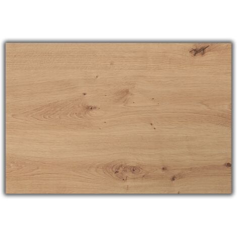 bümö® stabile Tischplatte 2,5 cm stark - DIY Schreibtischplatte aus Holz | Bürotischplatte belastbar mit 120 kg | Spanholzplatte, Platte für Büro, Tisch & mehr (Rechteck: 120 x 80 cm, Asteiche)