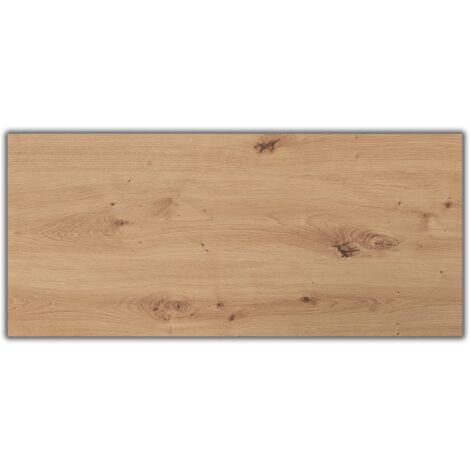 bümö® stabile Tischplatte 2,5 cm stark - DIY Schreibtischplatte aus Holz | Bürotischplatte belastbar mit 120 kg | Spanholzplatte, Platte für Büro, Tisch & mehr (Rechteck: 180 x 80 cm, Asteiche)