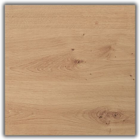 bümö® stabile Tischplatte 2,5 cm stark - DIY Schreibtischplatte aus Holz | Bürotischplatte belastbar mit 120 kg | Spanholzplatte, Platte für Büro, Tisch & mehr (Quadrat: 80 x 80 cm, Asteiche)
