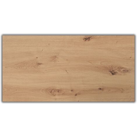 bümö® stabile Tischplatte 2,5 cm stark - DIY Schreibtischplatte aus Holz | Bürotischplatte belastbar mit 120 kg | Spanholzplatte, Platte für Büro, Tisch & mehr (Rechteck: 160 x 80 cm, Asteiche)