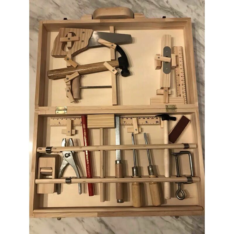 Coffret De Jouet Outils Menuisier Werkzeug – Jeu Ancien Pour Enfant – Fabriqué En Allemagne