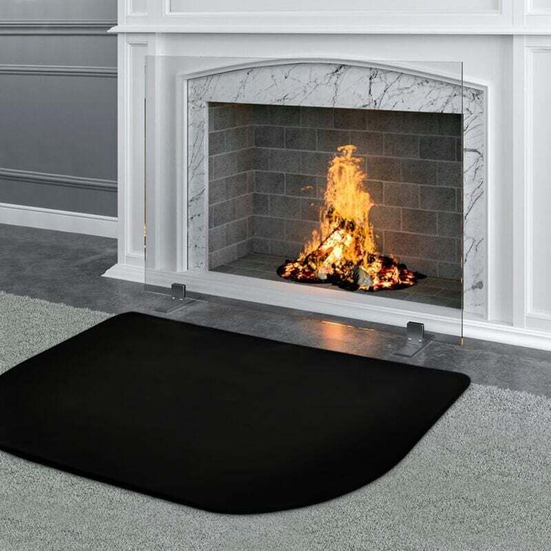 Tapis De Cheminée Ignifuge 102x50 Cm - Protection Sûre Pour Brasero, BBQ Et Feu De Camp - Idéal Terrasse, Pelouse Et Jardin