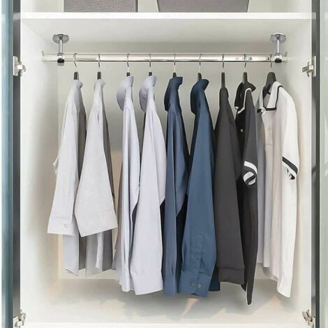 Supports De Tringle Penderie En Acier Inoxydable — Lot De 2, Pour Tringles 22 Mm, Avec Vis, Pour Placard, Rideau, Douche !
