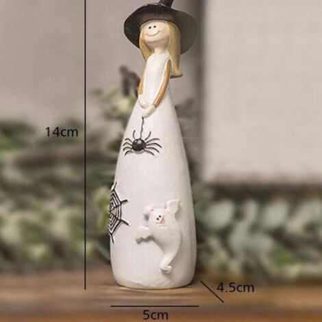 Figurine Corbeau Sur Crâne Avec Lanterne Solaire - Décoration Halloween, Résine, 8x13x17 Cm, Pour Intérieur Et Extérieur - 9