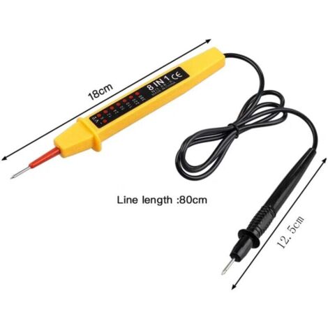 Détecteur De Circuit Électrique 6-24V Sonde Puissance Auto - Câble 14.8 Pieds - Testeur Automobile