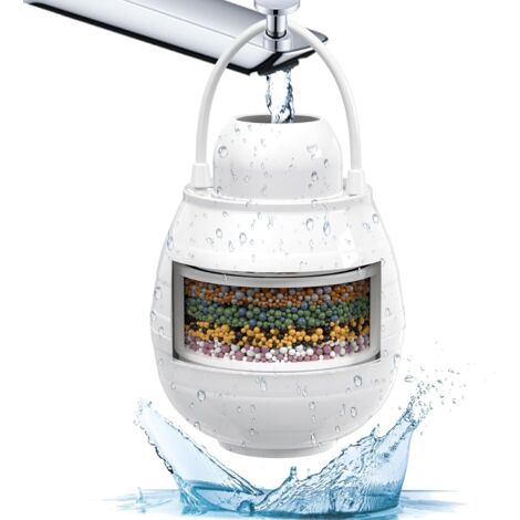 Bath Water Filter for Bath Faucet with Overflow, 2500 Gallon Filtration, Removes Pollutants, Chlorine and Fluoride, Hard Water Softener, Improves Skin Health