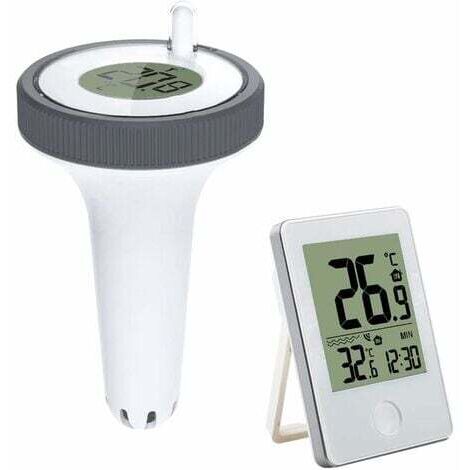 Aiperq Thermomètre de Température d'Eau Electronique avec Récepteur Numérique, Ecran LCD pour Aquarium/Spa/Étang à Poissons