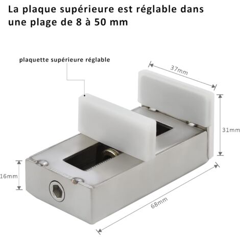 Barre De Sécurité Réglable Pour Porte Coulissante/fenêtre - Blanc, 17,7 à 50,5 Pouces, Neuf