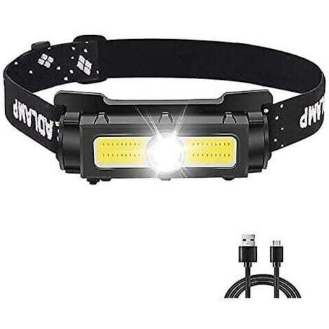 AIPERQ Lampe Frontale Puissante 1000 Lumens,Lampe Frontale LED Rechargeable avec Lumière Rouge Blanche et Aimant Amovible Torche Frontale 7 modes pour la Course, le Camping, la Pêche [Classe énergétiq
