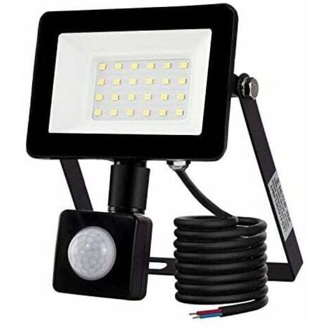 AIPERQ Projecteur LED extérieur 20W avec détecteur de mouvement 6500K Projecteur LED extérieur, IP66 avec lampe de sécurité à détecteur de mouvement, pour jardin, terrasse, pelouse, fête (1/4)